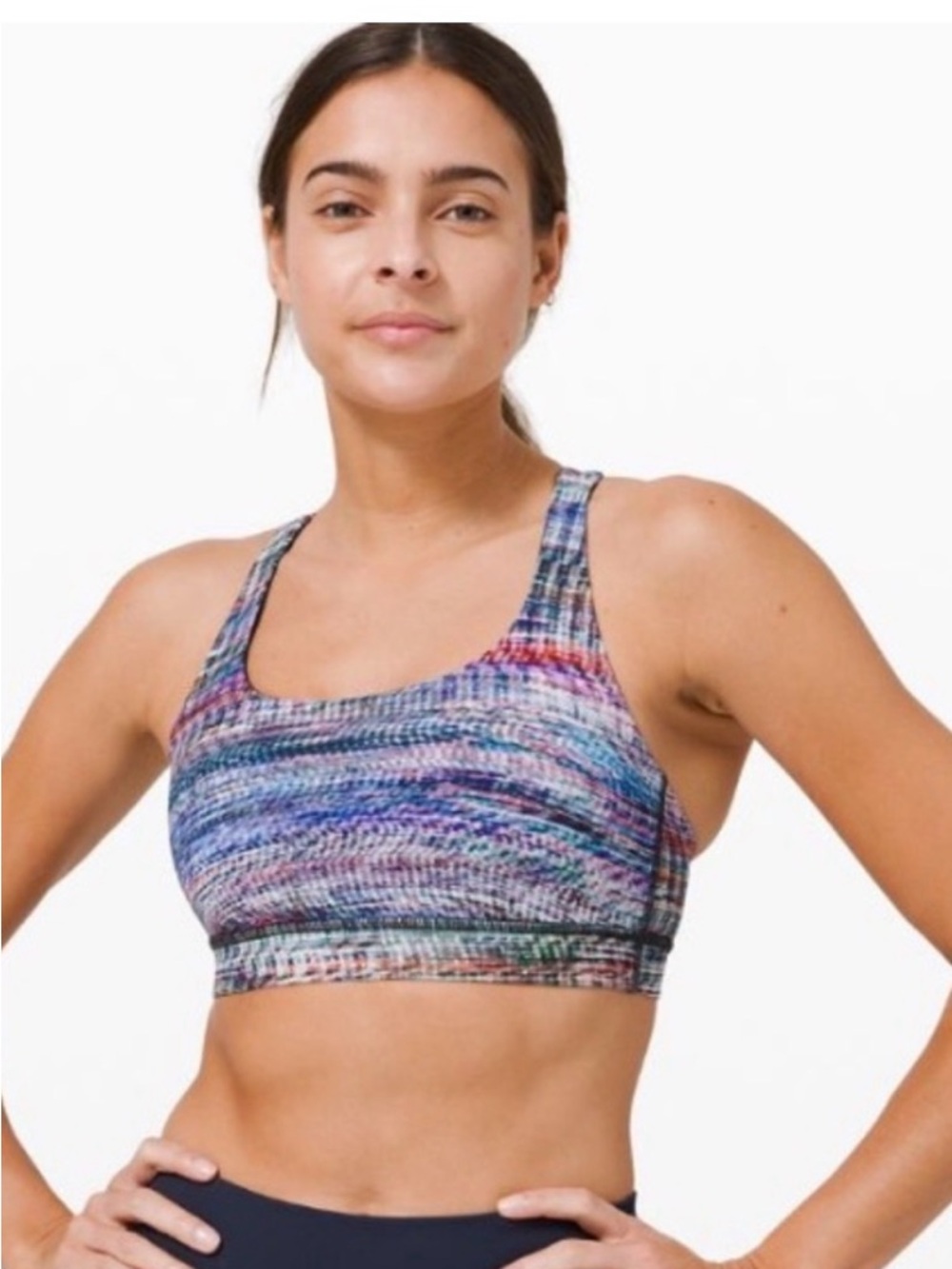 Lululemon Energy Bra Digital Oasis Alpine White Multi Size 4